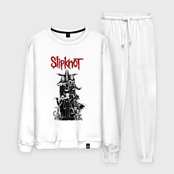 Костюм хлопковый мужской SLIPKNOT СЛИПКНОТ Z, цвет: белый