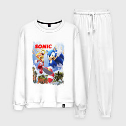 Костюм хлопковый мужской SONIC СОНИК Z, цвет: белый