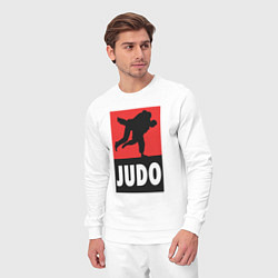 Костюм хлопковый мужской Judo, цвет: белый — фото 2