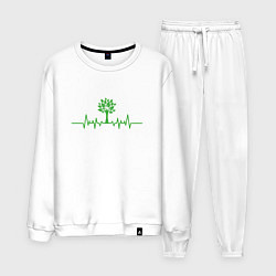Костюм хлопковый мужской Веган Пульс, цвет: белый