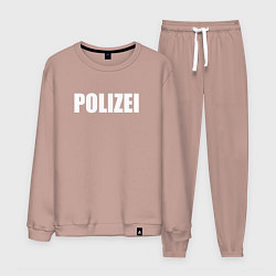 Мужской костюм POLIZEI Полиция Надпись Белая