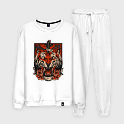 Костюм хлопковый мужской Red Tiger, цвет: белый