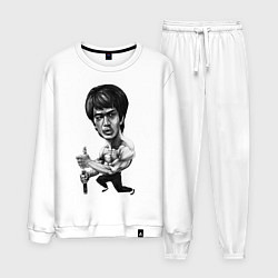 Костюм хлопковый мужской Bruce Lee, цвет: белый