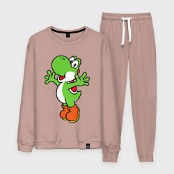 Костюм хлопковый мужской Yoshi, цвет: пыльно-розовый