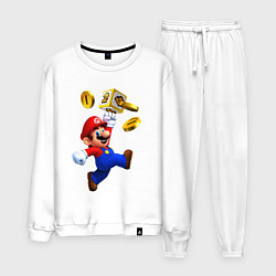 Костюм хлопковый мужской Mario cash, цвет: белый