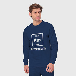 Костюм хлопковый мужской Армениум, цвет: тёмно-синий — фото 2