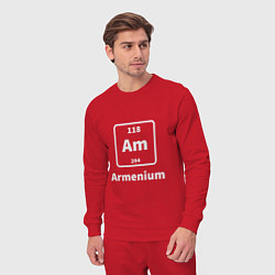 Костюм хлопковый мужской Армениум, цвет: красный — фото 2