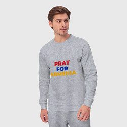 Костюм хлопковый мужской Pray Armenia, цвет: меланж — фото 2