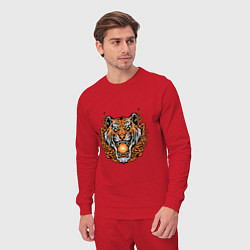 Костюм хлопковый мужской Magic - Tiger, цвет: красный — фото 2