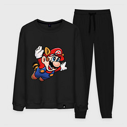 Костюм хлопковый мужской Mario bros 3, цвет: черный