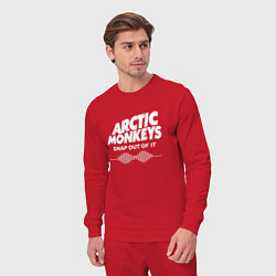 Костюм хлопковый мужской Arctic Monkeys, группа, цвет: красный — фото 2