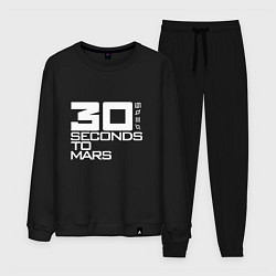 Костюм хлопковый мужской 30 Seconds To Mars logo, цвет: черный