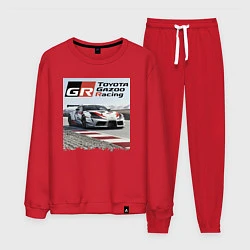 Костюм хлопковый мужской Toyota Gazoo Racing - легендарная спортивная коман, цвет: красный