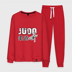 Костюм хлопковый мужской Style Judo, цвет: красный