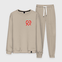 Костюм хлопковый мужской Анархия anarchy, цвет: миндальный