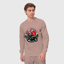 Костюм хлопковый мужской Santa Bikеr, цвет: пыльно-розовый — фото 2