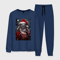 Костюм хлопковый мужской Дед Мороз - зомби, цвет: тёмно-синий