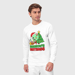 Костюм хлопковый мужской Christmas Zombie, цвет: белый — фото 2