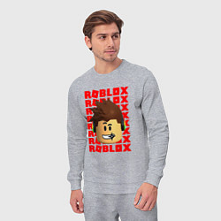 Костюм хлопковый мужской ROBLOX RED LOGO LEGO FACE, цвет: меланж — фото 2
