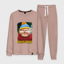 Костюм хлопковый мужской Eric Cartman 3D South Park, цвет: пыльно-розовый