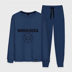 Костюм хлопковый мужской Watch Dogs, цвет: тёмно-синий