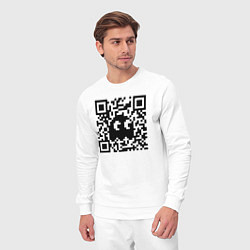 Костюм хлопковый мужской QR-Ghost, цвет: белый — фото 2