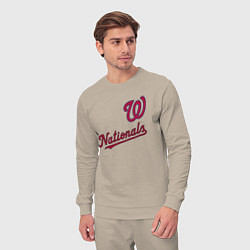 Костюм хлопковый мужской Washington Nationals - baseball team!, цвет: миндальный — фото 2