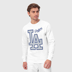 Костюм хлопковый мужской Los Angeles Dodgers - baseball team, цвет: белый — фото 2