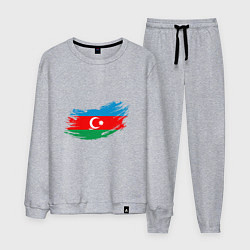 Костюм хлопковый мужской Флаг - Азербайджан, цвет: меланж