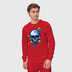 Костюм хлопковый мужской Skull & Mushrooms, цвет: красный — фото 2