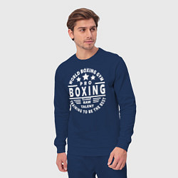 Костюм хлопковый мужской PRO BOXING, цвет: тёмно-синий — фото 2