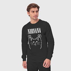 Костюм хлопковый мужской Nirvana Rock Cat, НИРВАНА, цвет: черный — фото 2
