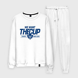 Костюм хлопковый мужской Toronto Maple Leafs We want the cup Торонто Мейпл, цвет: белый