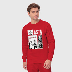 Костюм хлопковый мужской Asta art, цвет: красный — фото 2