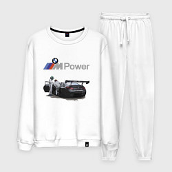 Костюм хлопковый мужской BMW Motorsport M Power Racing Team, цвет: белый