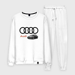Костюм хлопковый мужской Audi Prestige, цвет: белый