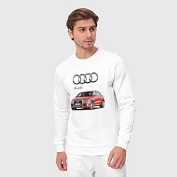 Костюм хлопковый мужской Audi Germany Prestige, цвет: белый — фото 2