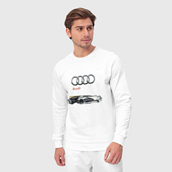 Костюм хлопковый мужской Audi Concept Sketch, цвет: белый — фото 2