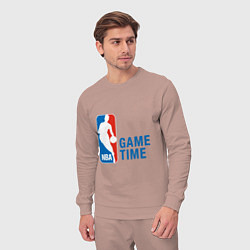 Костюм хлопковый мужской NBA Game Time, цвет: пыльно-розовый — фото 2