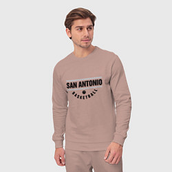 Костюм хлопковый мужской San Antonio Basketball, цвет: пыльно-розовый — фото 2