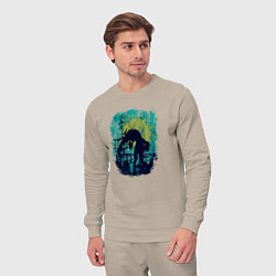 Костюм хлопковый мужской Лесные Инопланетяне, цвет: миндальный — фото 2