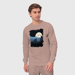 Костюм хлопковый мужской Через Ущелье, цвет: пыльно-розовый — фото 2