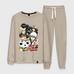 Костюм хлопковый мужской Gintoki ice cream, цвет: миндальный