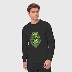 Костюм хлопковый мужской Green Skull, цвет: черный — фото 2