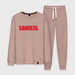 Костюм хлопковый мужской Gangsta, цвет: пыльно-розовый