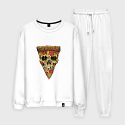 Костюм хлопковый мужской Pizza - Skull, цвет: белый