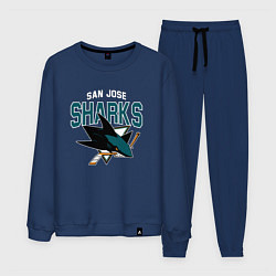 Костюм хлопковый мужской SAN JOSE SHARKS NHL, цвет: тёмно-синий