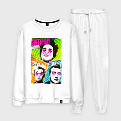 Костюм хлопковый мужской GREEN DAY ГРИН ДЭЙ ПОСТЕР, цвет: белый