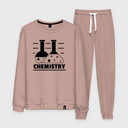 Костюм хлопковый мужской CHEMISTRY химия, цвет: пыльно-розовый