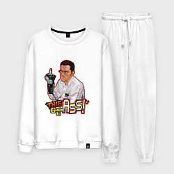 Костюм хлопковый мужской AVGN - Angry Video Game Nerd, цвет: белый